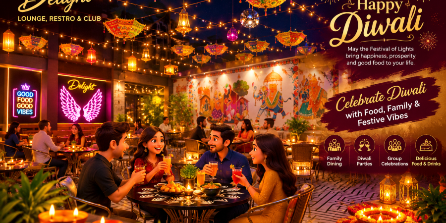 Diwali Party And Family Dining in Kota | Delight Lounge