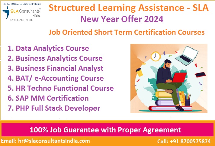 Job Oriented Accounting Course in Delhi, with Free SAP Finance FICO by SLA Consultants Institute in Delhi, NCR, Finance Analytics Certification [100% Job, Learn New Skill of ’24] get HDFC GST Portal Professional Training,